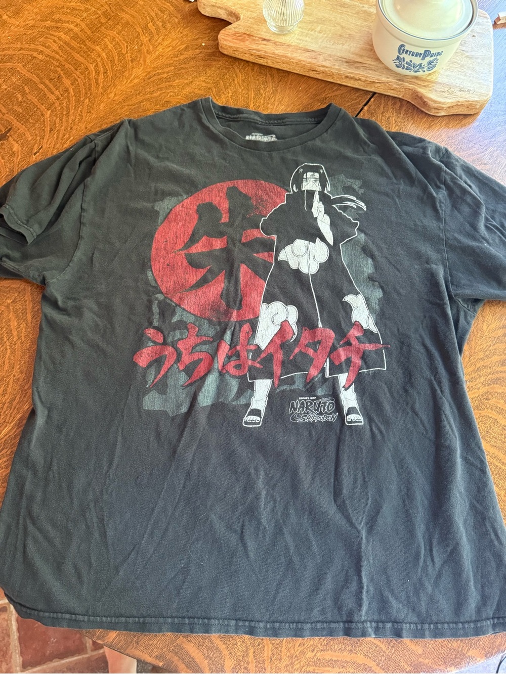 Vtg 2000s Naruto Shippuden Sasuke Uchiha Black T-Shirt Men’s XL